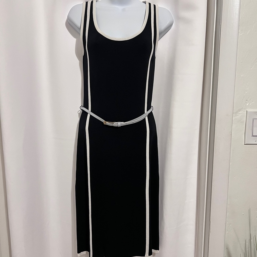 Elegant Black and White Dress